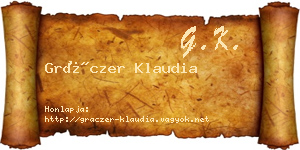 Gráczer Klaudia névjegykártya