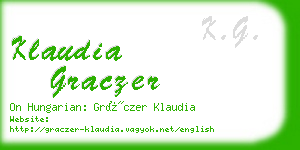 klaudia graczer business card